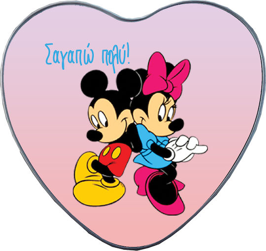 Handmade Metal Alloy Heart Box Minnie Mickey I Love You Very Much No15 Valentine's Day 15x14x4.5cm