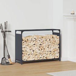 vidaXL Lemn Raft Depozitare lemne 90x28x65cm Gri vidaXL Lemn Raft Depozitare lemne 90x28x65cm Gri