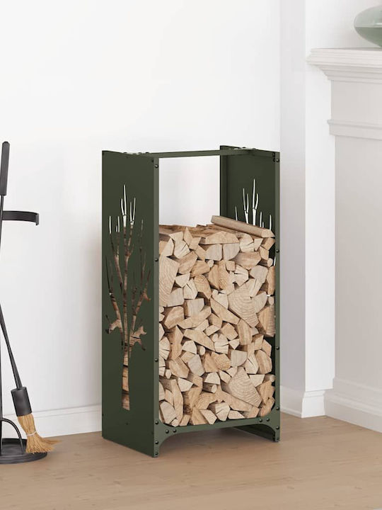 vidaXL Lemn Raft Depozitare lemne 40x30x80cm Verde