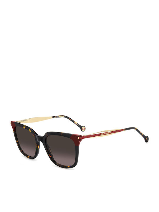 Carolina Herrera Women's Sunglasses with Brown Tartaruga Plastic Frame and Brown Gradient Lens HER 0308/S 086/HA