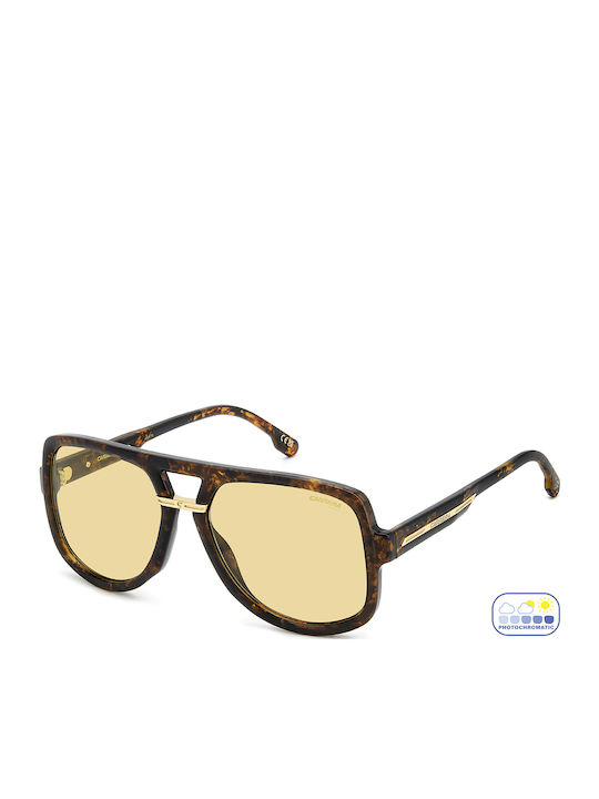 Carrera Men's Sunglasses with Brown Tartaruga Horn-Rimmed Frame and Grey Lens
