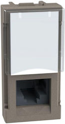 RJ45 гнездо Cat6a UTP 1 модул Stone Light Now
