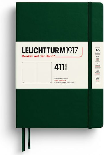 Leuchtturm1917 Σημειωματάριο A5 411 Φύλλων με Λευκές Σελίδες Πράσινο