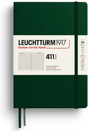 Leuchtturm1917 Тетрадка 411 Листа A5 На райета Зелен