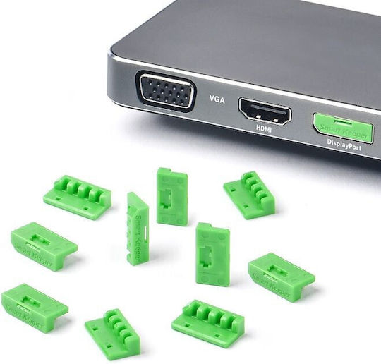 Blocator Smartkeeper Mini Displayport Verde 10 Bucăți Ușă Lock