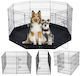 Vevor Foldable Park Dog & Cat Octagon made of Metal in Gray Color 76 x 76 x 76cm