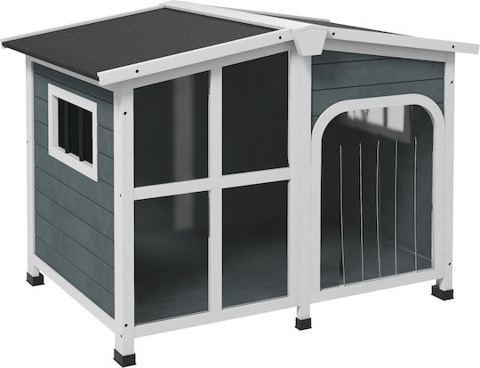 Pawhut Dog House Outdoor Gray 101x66.5x70.5cm