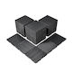Vevor Interlocking Deck Tiles 54 Pack 12"x12" Plastic Orch Dark Grey
