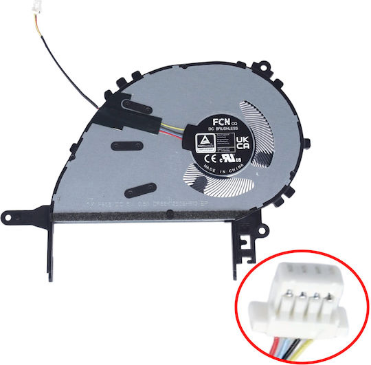 Laptop CPU Cooling Fan Asus Vivobook 14 X1404 X1404z X1404za X1404v X1404va X1404vap 15 X1504 X1504za X1504va Dfs5k12b05hb13 Fqdf Fq13 13nb1000t01011 4pin Code 81372