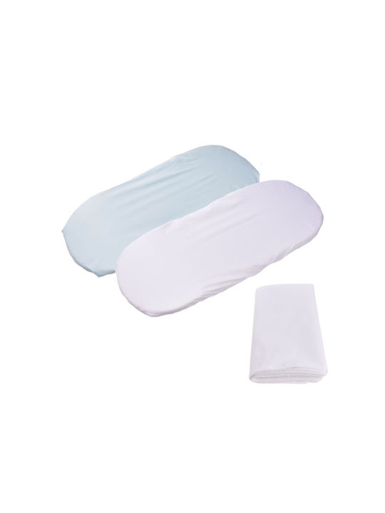 Confort Family Seturi de cearșafuri pentru bebeluși Pentru Patut Bumbac cu Cauciuc Albe 30x72buc 2buc