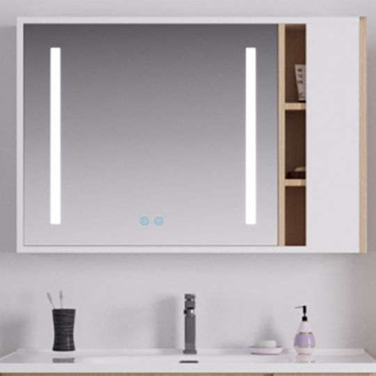 Martin Bathroom Mirror Led made of Plywood White