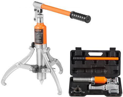 Vevor Hydraulic Gear Puller 5 Ton Max Capacity Wheel Bearing Pulling Separator 2 or 3 Jaws Puller Vertical Horizontal 8" Hydraulic Jaw Puller Hub Extraction Case