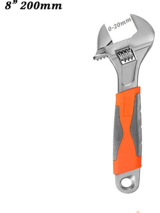 French Wrench with Adjustable Opening 8mm and Anti-Slip Handle 200mm