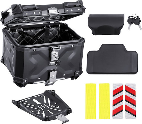 Vevor Motorrad-Topcase Aluminium 45lt Schwarze