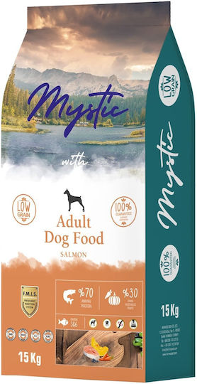 Mystic 15kg Ξηρά Τροφή με Λίγα Σιτηρά για Ενήλικους Σκύλους με Σολομό