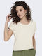 Moster Damen Bluse Kurzärmelig Ecru