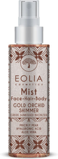 Eolia Cosmetics Body Mist Shimmering Greek Sun Kissed Bronzer Gold Orchid 150ml