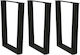 vidaXL Metallic Furniture Leg Set of 3 Suitable...