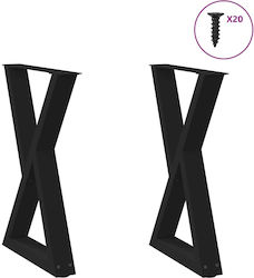 vidaXL Metallic Furniture Leg 2 Pieces Suitable...