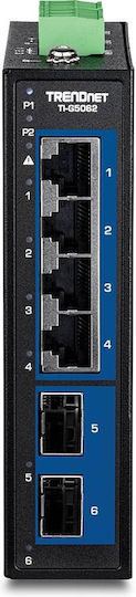 Trendnet TI-G5062 Unmanaged L2 Switch με 4 Θύρες Gigabit (1Gbps) Ethernet και 2 SFP Θύρες