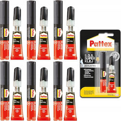 Metylan Pattex S.o.s Super Glue Lipici De Plastic Transparent 4ml 6 Bucăți