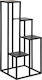 Atmosphera Blumentopfständer Metall Schwarz 36cmx36cmx87cmcm.