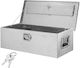 Vevor Heavy Duty Truck Bed Tool Box Diamond Plate Toolbox Side Handle Lock Storage Tool Box Organizer Pickup Truck Bed RV Trailer 30"x13"x9.6" Silver
