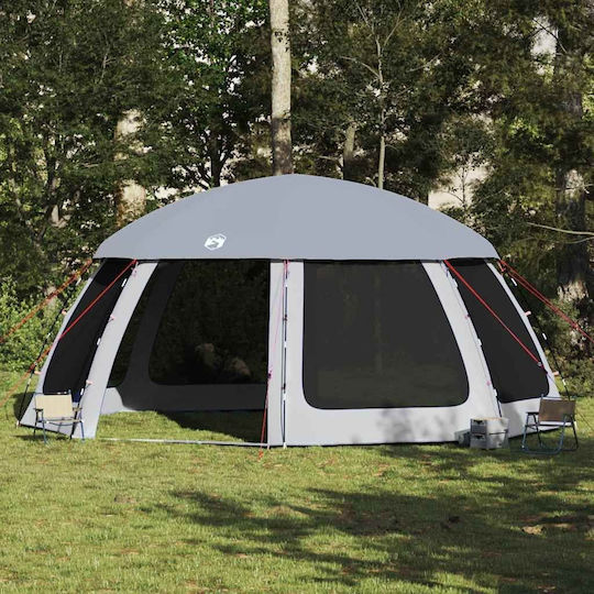 vidaXL Camping Tent Gray 612x612cm