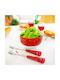 Pylones Matinal Bol Coquelicots Serving Bowl Round made of Porcelain Red with Diameter 12.8cm