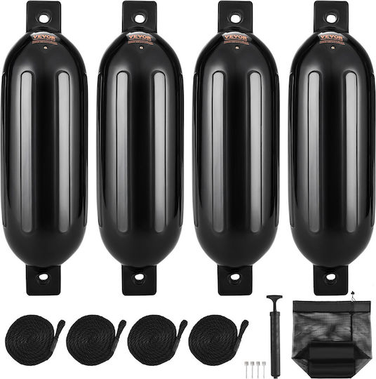 Inflatable Boat Fenders Ribs Vevor Attachment 6.5" X 23" Black