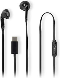 Nedis HPWD4024BK In-ear Handsfree Ακουστικά με Βύσμα USB-C Μαύρο