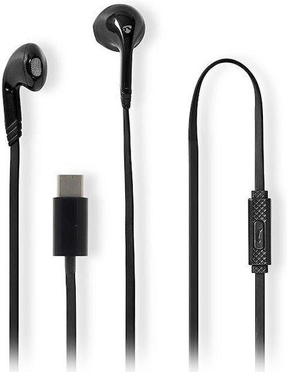 Nedis HPWD4024BK In-ear Handsfree Ακουστικά με Βύσμα USB-C Μαύρο