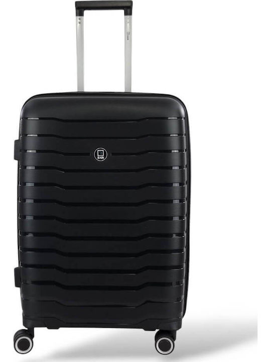 Rain Medium Hard Travel Suitcase Black with 4 W...