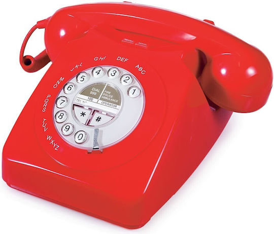muque Vintage Telephone T (Mサイズ) Geemarc Telefon fix Retro Roșu | Skroutz Romania