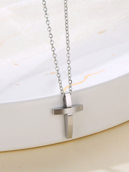 Tribute Kreuz aus Stahl mit Kette