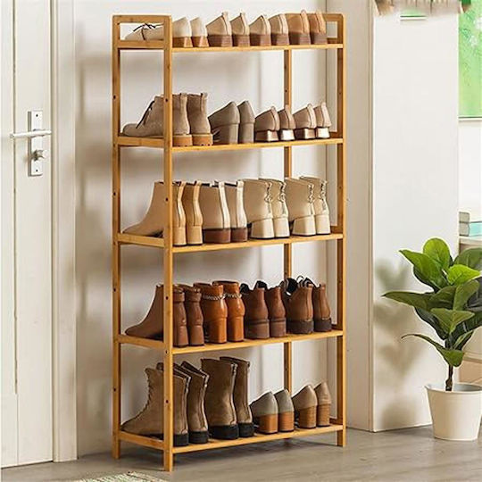 Schuhschrank aus Bambus 68x25x128cm