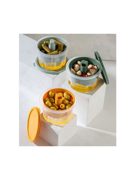 Hermia Set 6 Stück Allgemeine Verwendung Lebensmittelgläser mit Kunststoffdeckel 650ml