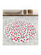 L'Εssentiel Maison Badematte Synthetisch,Polyester/Cotton/Leather Rund Red 100x100cm