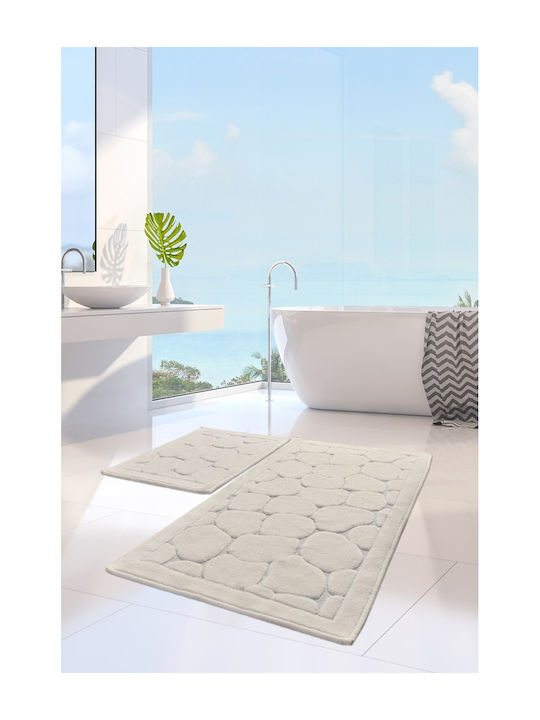 L'Εssentiel Maison Set Badematten Baumwolle Rechteckig Ecru 2Stück