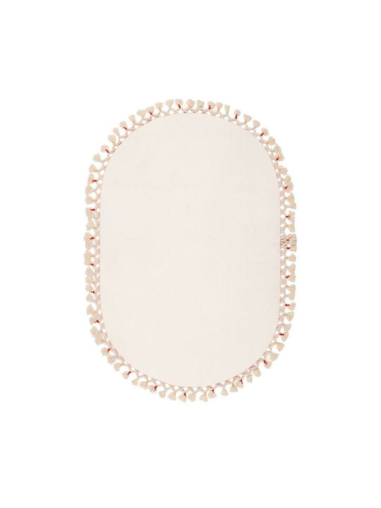 L'Εssentiel Maison Πατάκι Μπάνιου Οβάλ White 75x120εκ.
