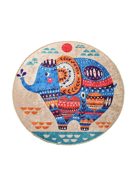 L'Εssentiel Maison Badematte Synthetisch,Polyester/Cotton/Leather Rund Multi 100x100cm