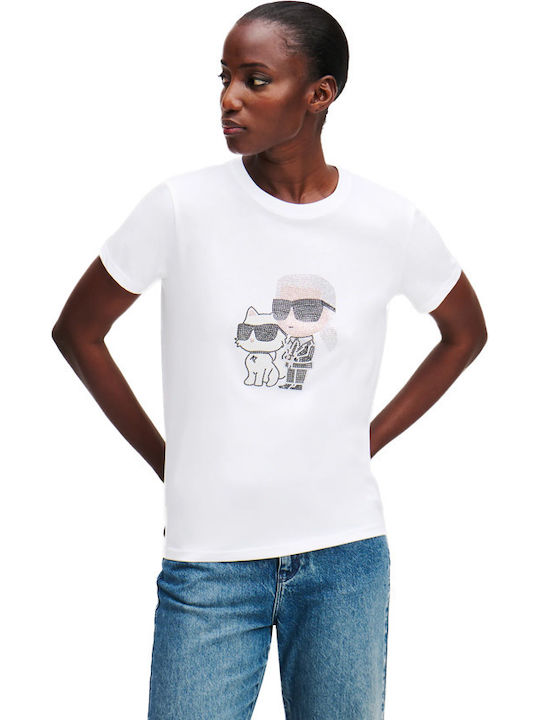 Karl Lagerfeld Tricou Damă Alb