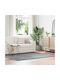 vidaXL Navarra Non-Slip Rectangular Shaggy Rug Silver Grey 130x200cm