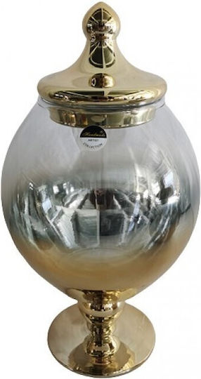 Karvounis Decorative Vase Jar Gold 17.5x17.5x29cm