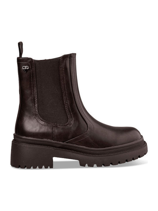Damen Chelsea Stiefeletten Braun
