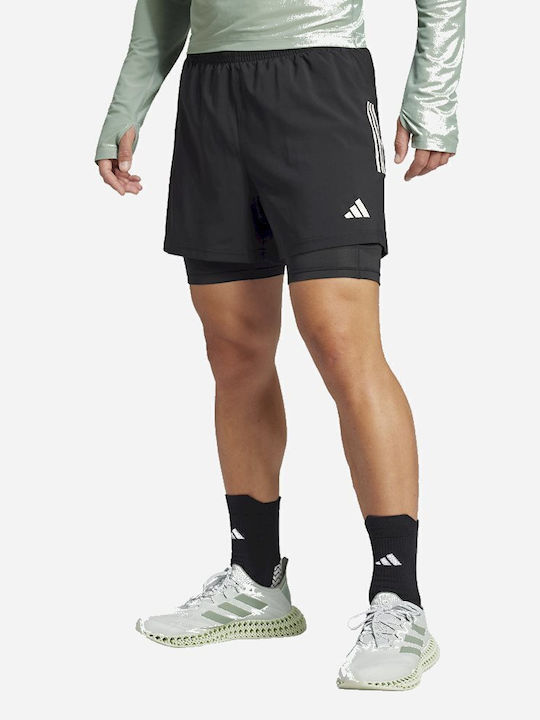 Own the Run 2 in 1 Αθλητική Ανδρική Βερμούδα Μαύρη