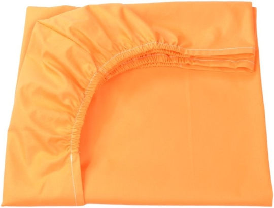 Confort Family Бебешки Чаршаф За Количка Памук с ластик Оранжев 120x60бр