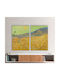 Canvas Painting Wheatfield A Reaper Van Gogh Diptych 60x40cm 2 Pieces 30x40cm