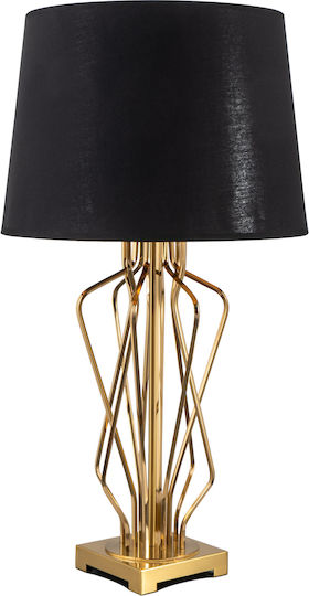 Tlc 8806 Table Lamp with Linear Shade Black Inside Gold 1xE27 Arlight