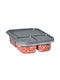 Hermia Plastic Lunch Box Black 15x24cm 8pcs